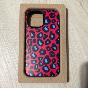 Casely iPhone 13 Pro Max Leopard Print Phone Case - Red and Blue